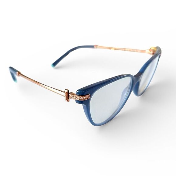 Tiffany & Co. TF2223-B Blue Opal Swarovski Cat Eye Eyeglass Frames